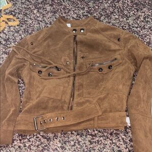 Brown Suede Women's Jacket